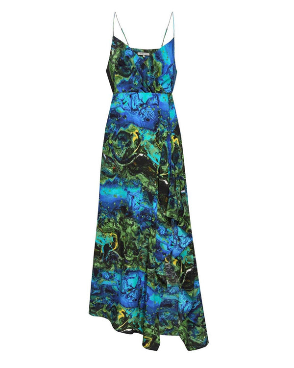 Kareno Adelyn Silk Dress Aegean Sea