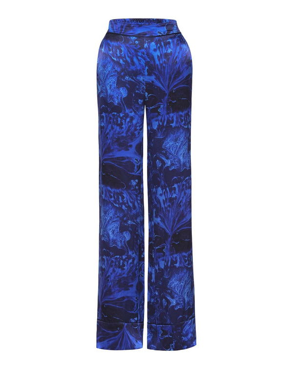 Kareno Zuri Silk Pants Indigo Sky