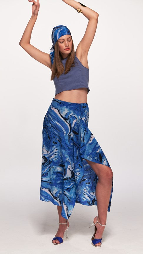 Kareno Theodora Silk Skirt Wave