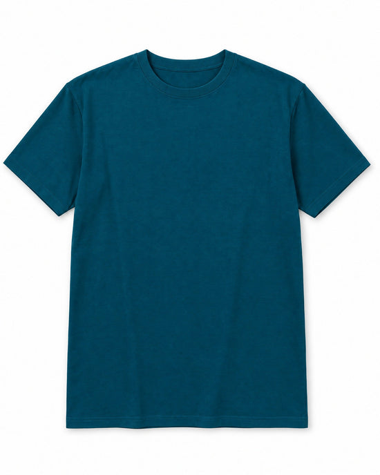 Contour Crew Tee in Teal, front view