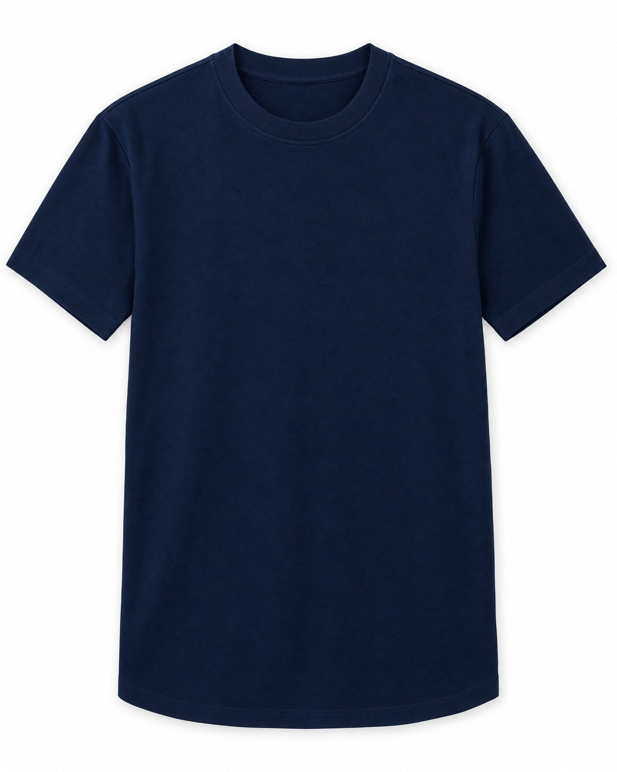 Extended Arc Crew Tee in Navy, front view