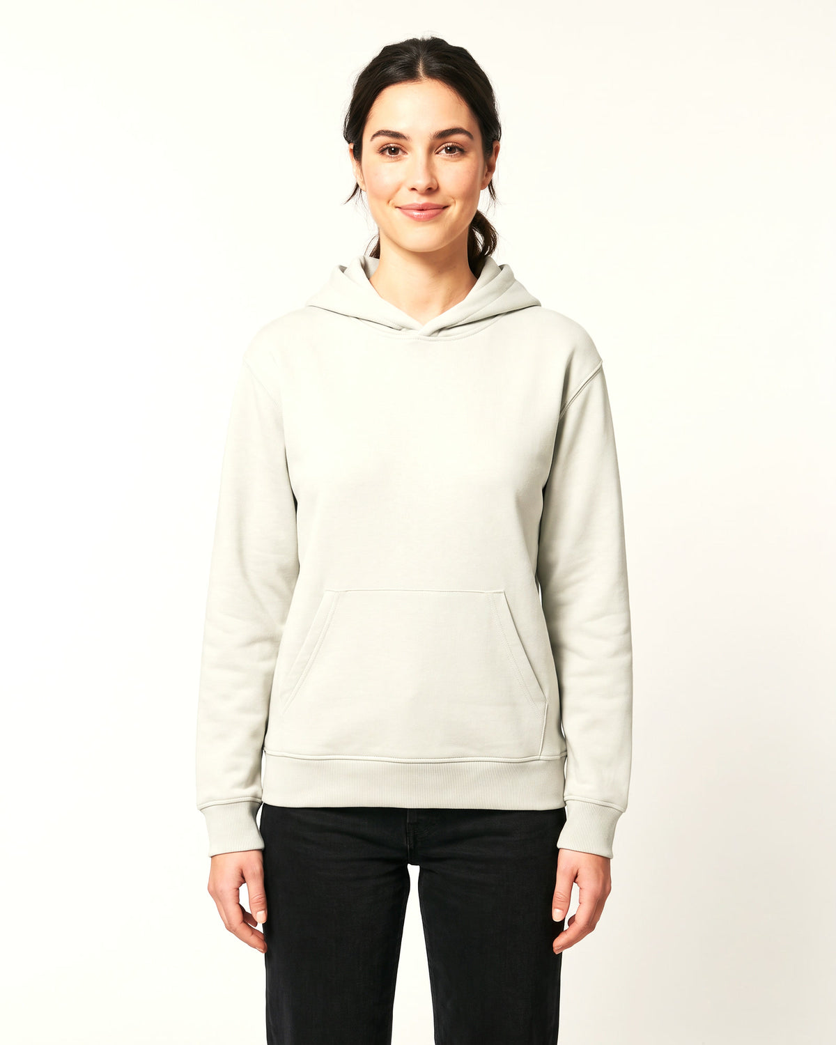 Halo Pullover Hoodie, women's pullover hoodie, on model