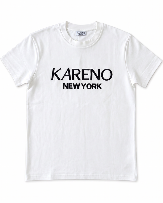 City Wordmark Tee in White, front view