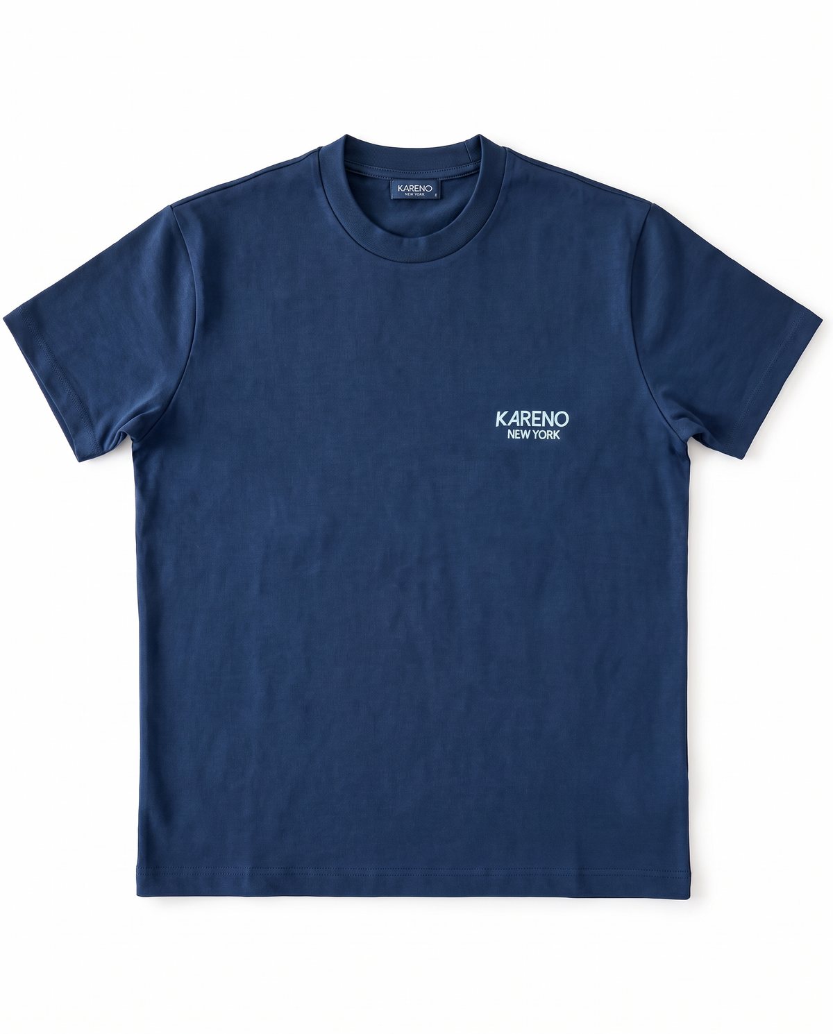Borough Emblem Crew Tee in Navy, front view