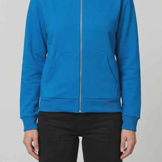 Ridge Full-Zip Hoodie, women's, zipper close-up video