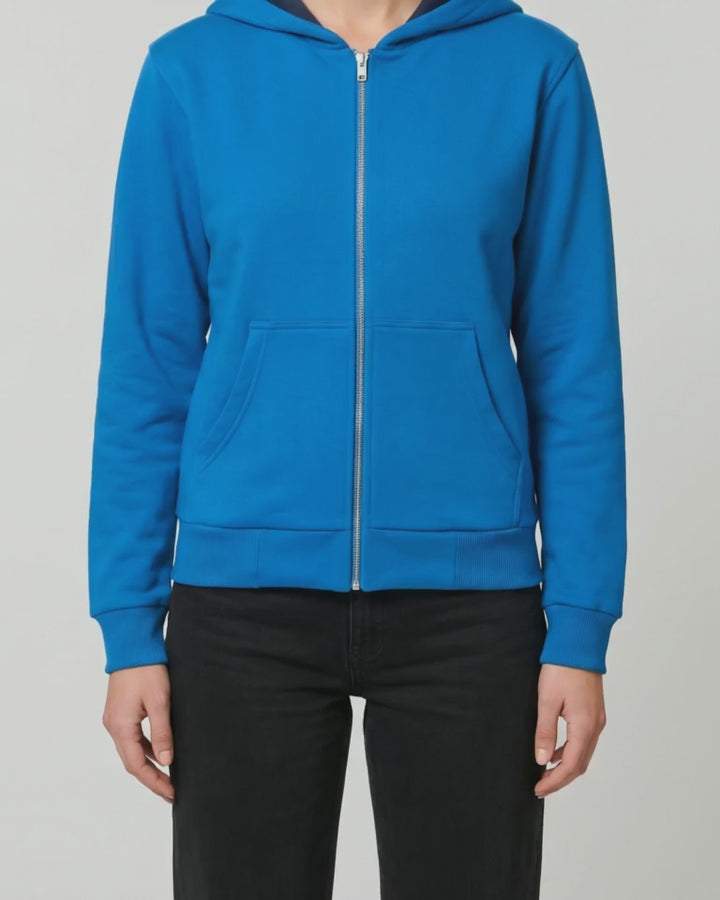 Ridge Full-Zip Hoodie, women's, zipper close-up video