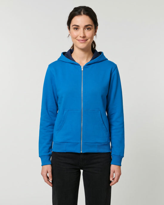 Ridge Full-Zip Hoodie, women's full-zip hoodie, on model