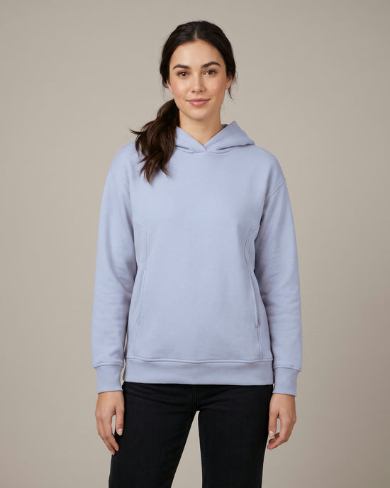 Seamline Pullover Hoodie, women's pullover hoodie, on model