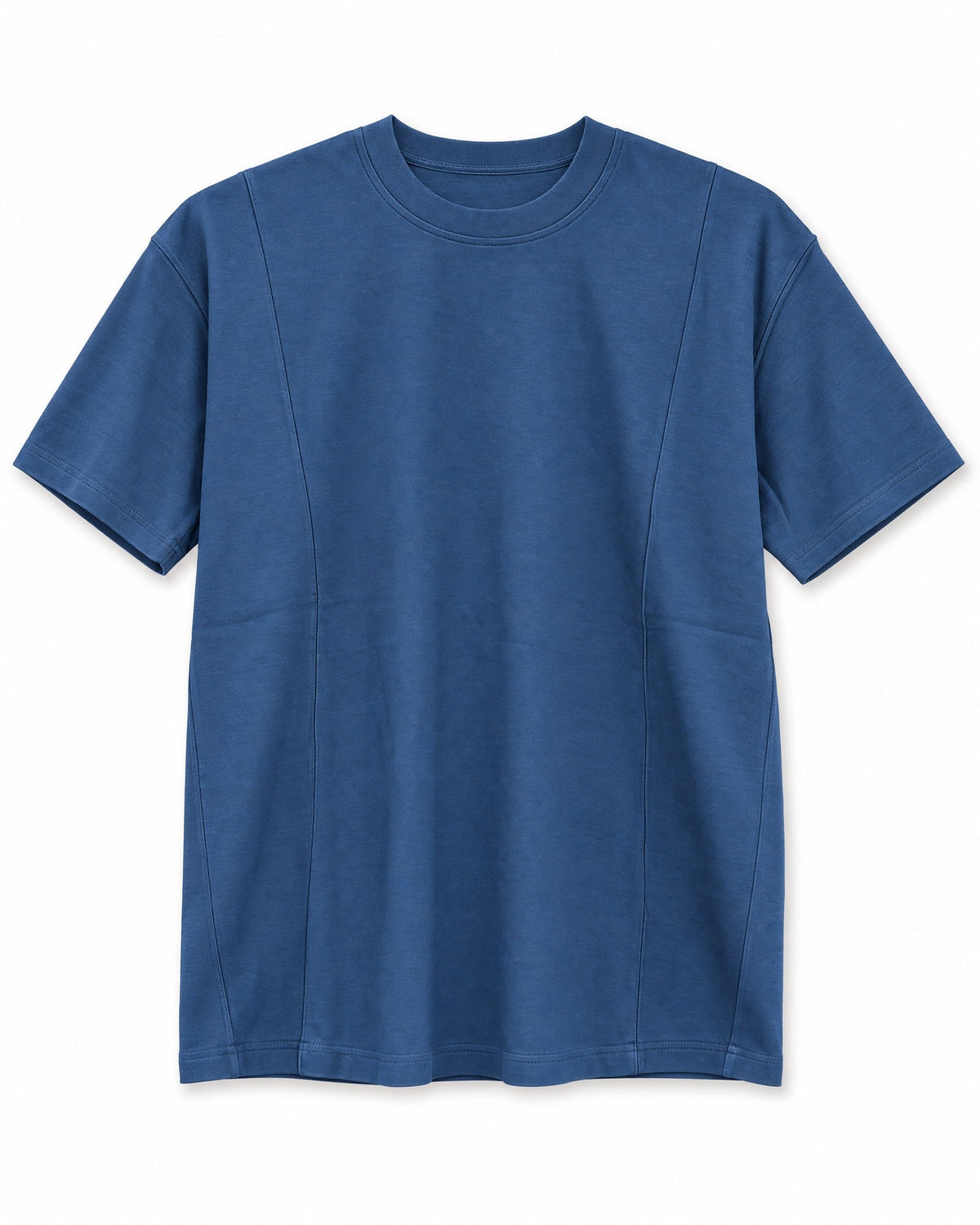 Segment Panel Crew Tee in Blue, front view