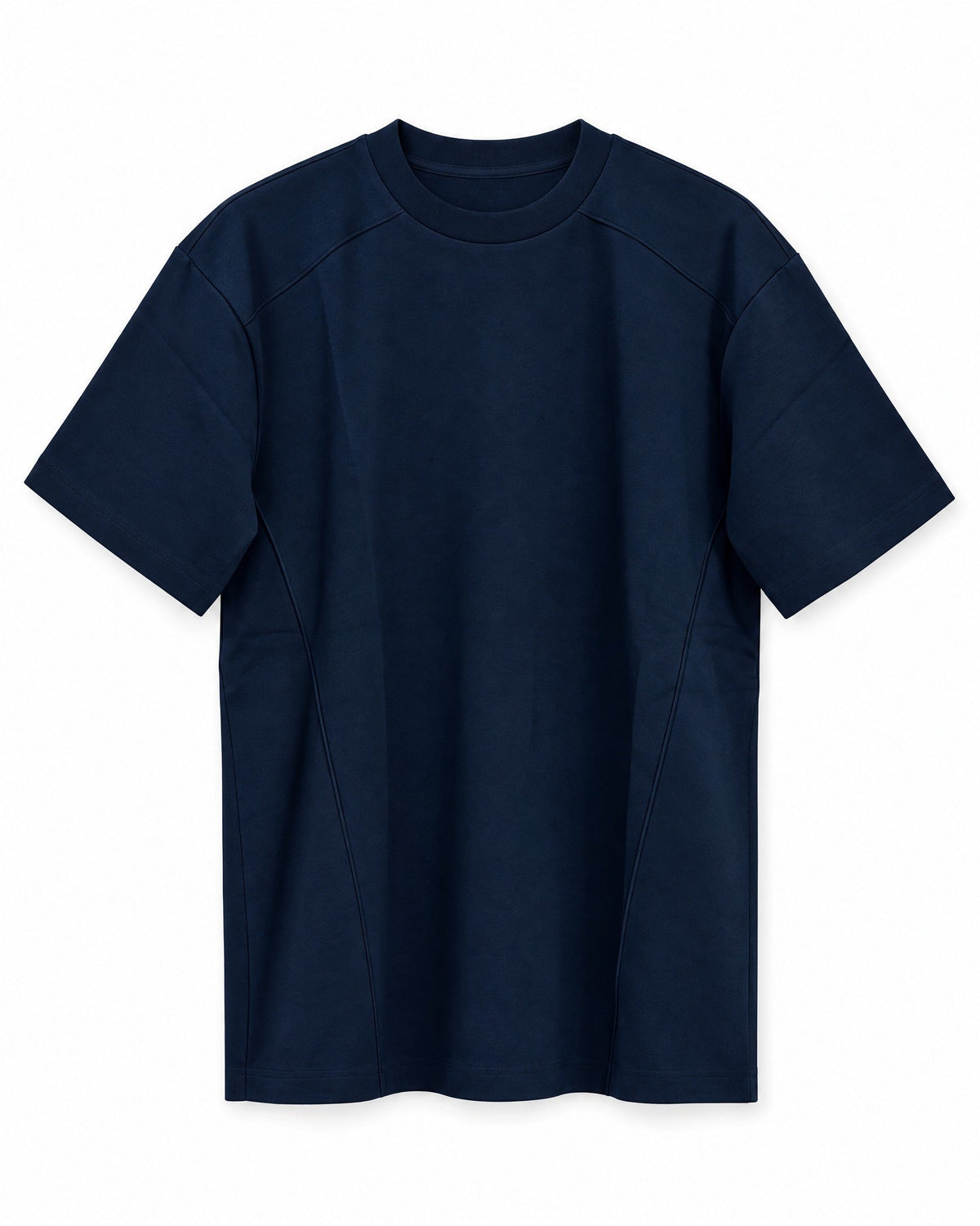 Segment Panel Crew Tee in Navy, front view